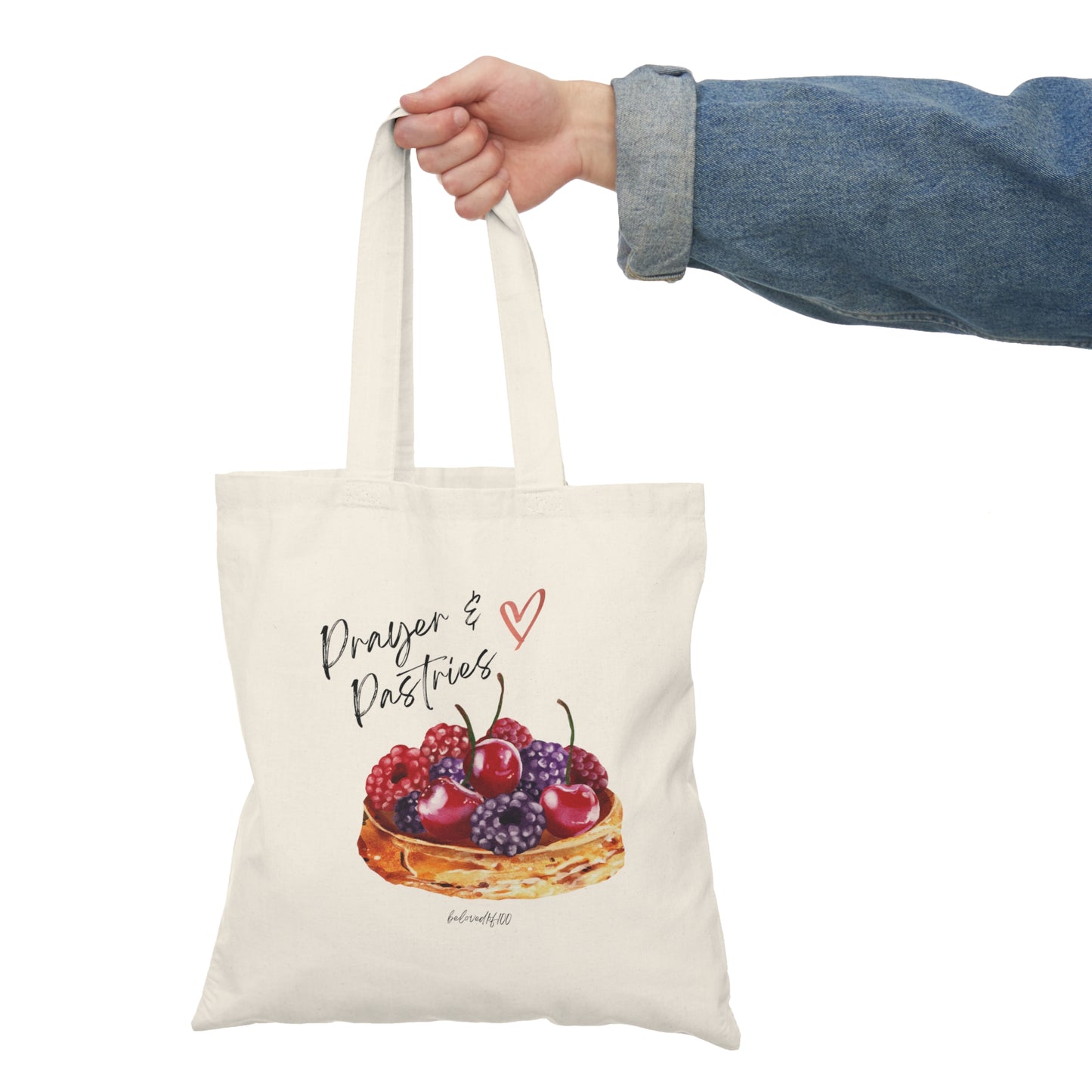 Natural Tote Bag- Prayer & Pastries