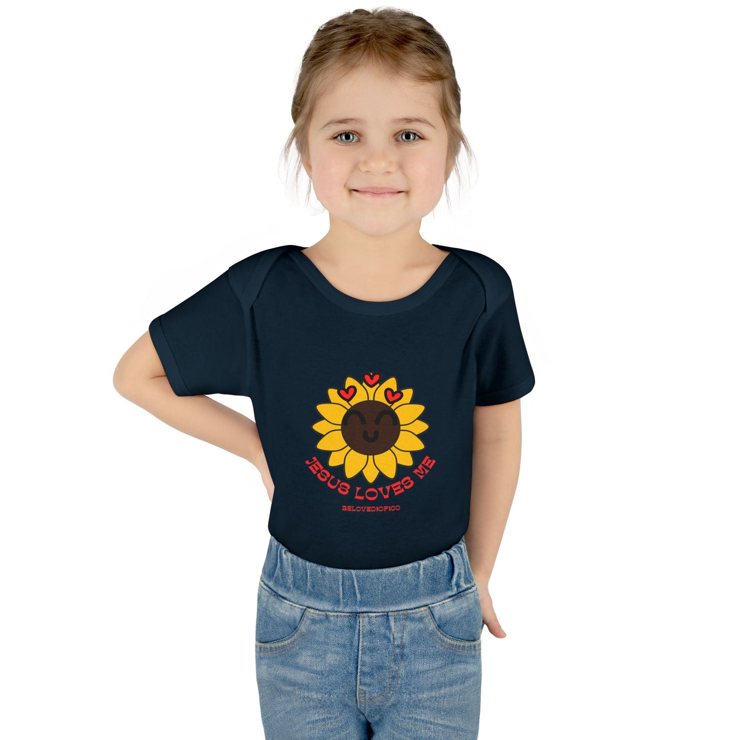 Infant/Toddler Onsie - Jesus Loves Me Sunflower