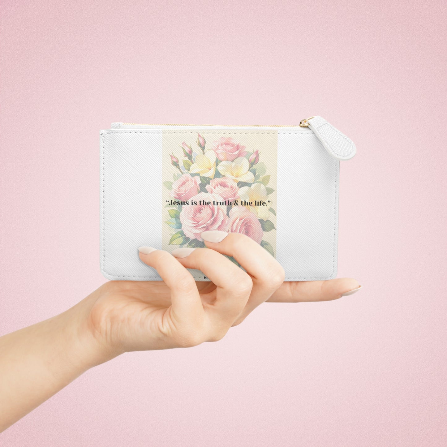 Mini Clutch Bag- Gardenia Rose Pattern