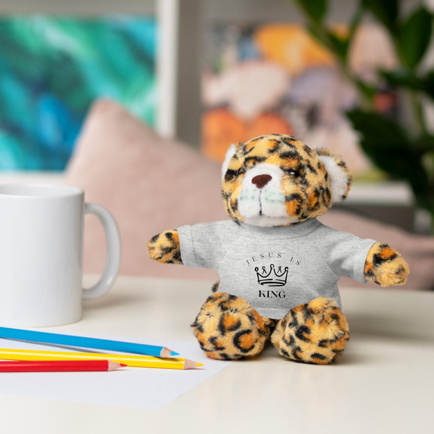 Plush Animals- Jesus is King Pattern