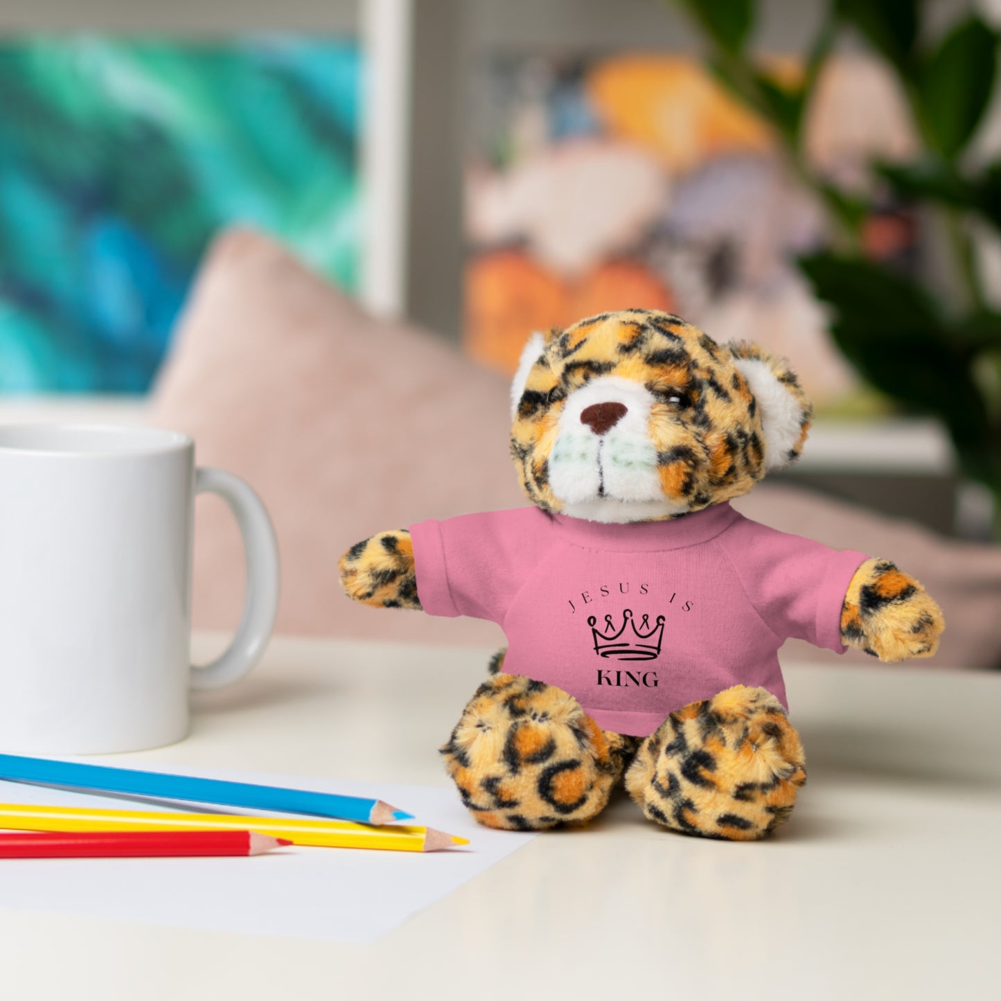 Plush Animals- Jesus is King Pattern