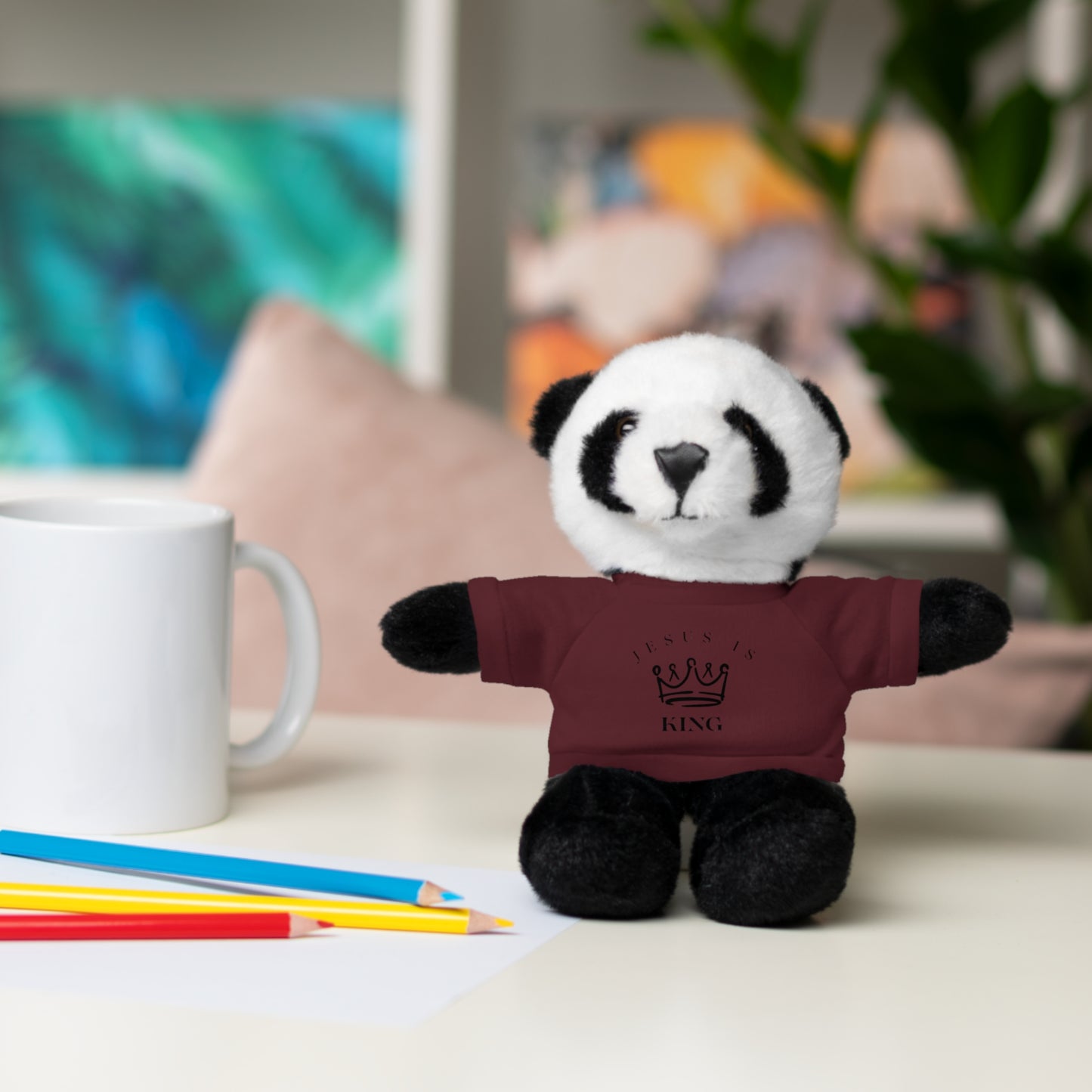 Plush Animals- Jesus is King Pattern