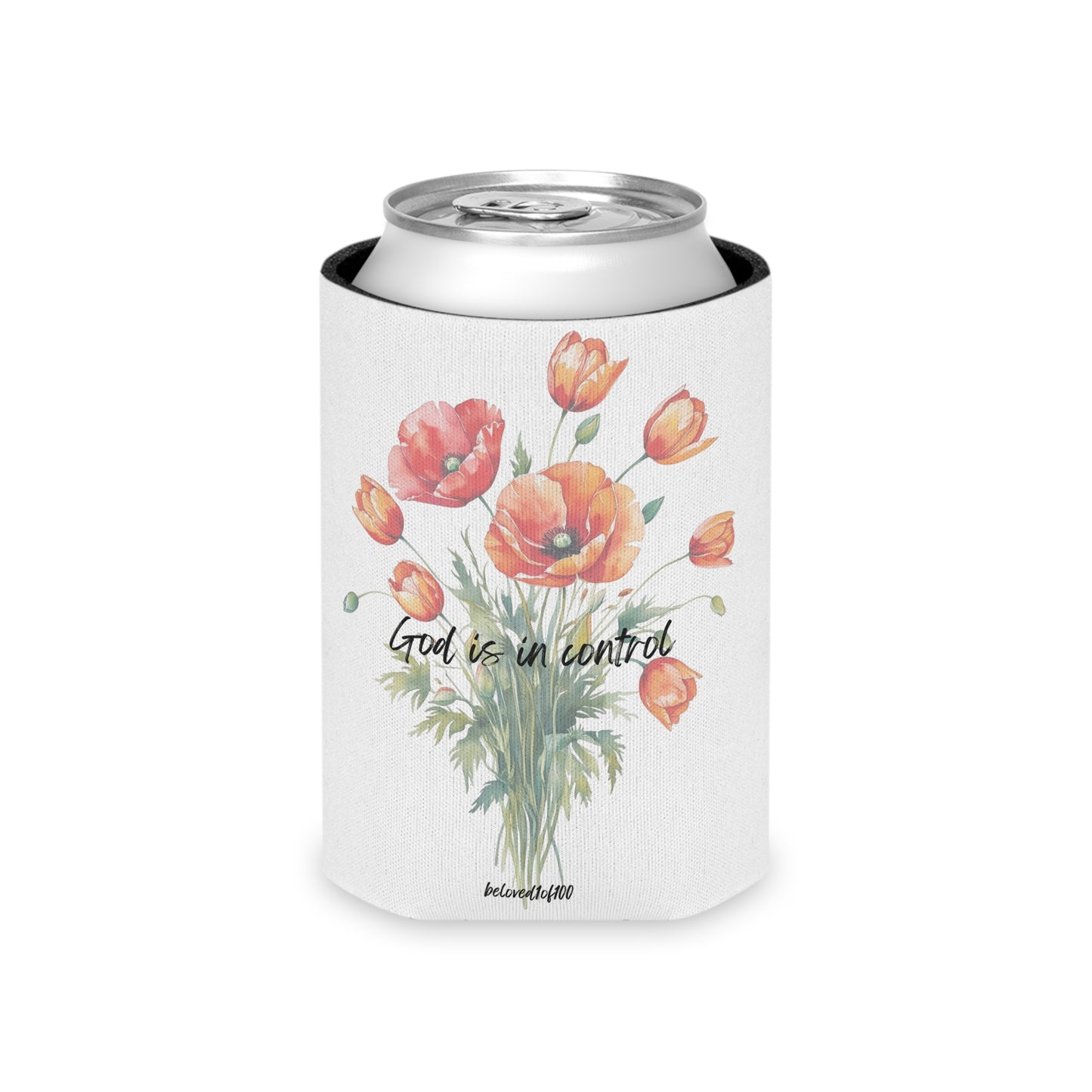 Can Cooler- Poppy Tulip Pattern