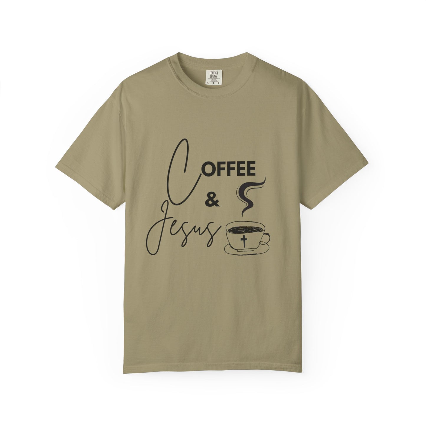 Adult Tee - Coffee & Jesus Pattern