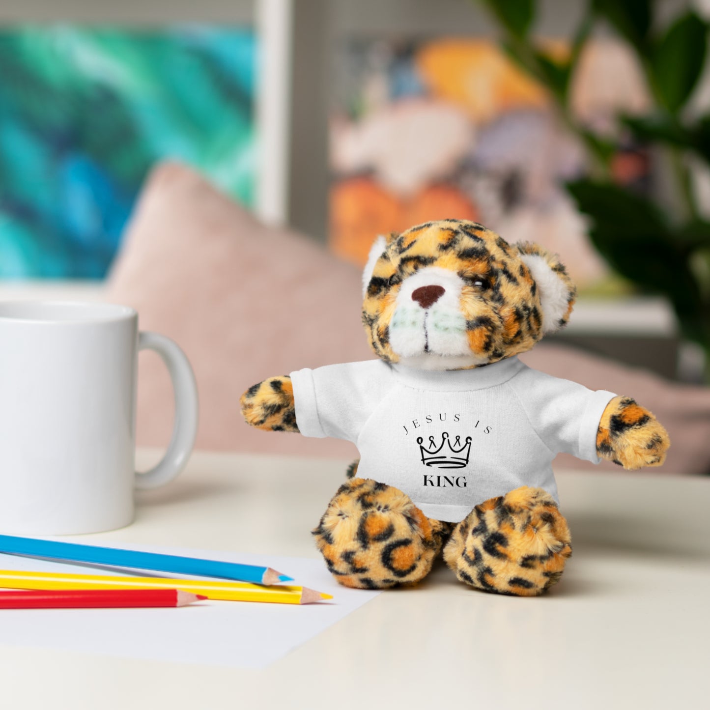 Plush Animals- Jesus is King Pattern