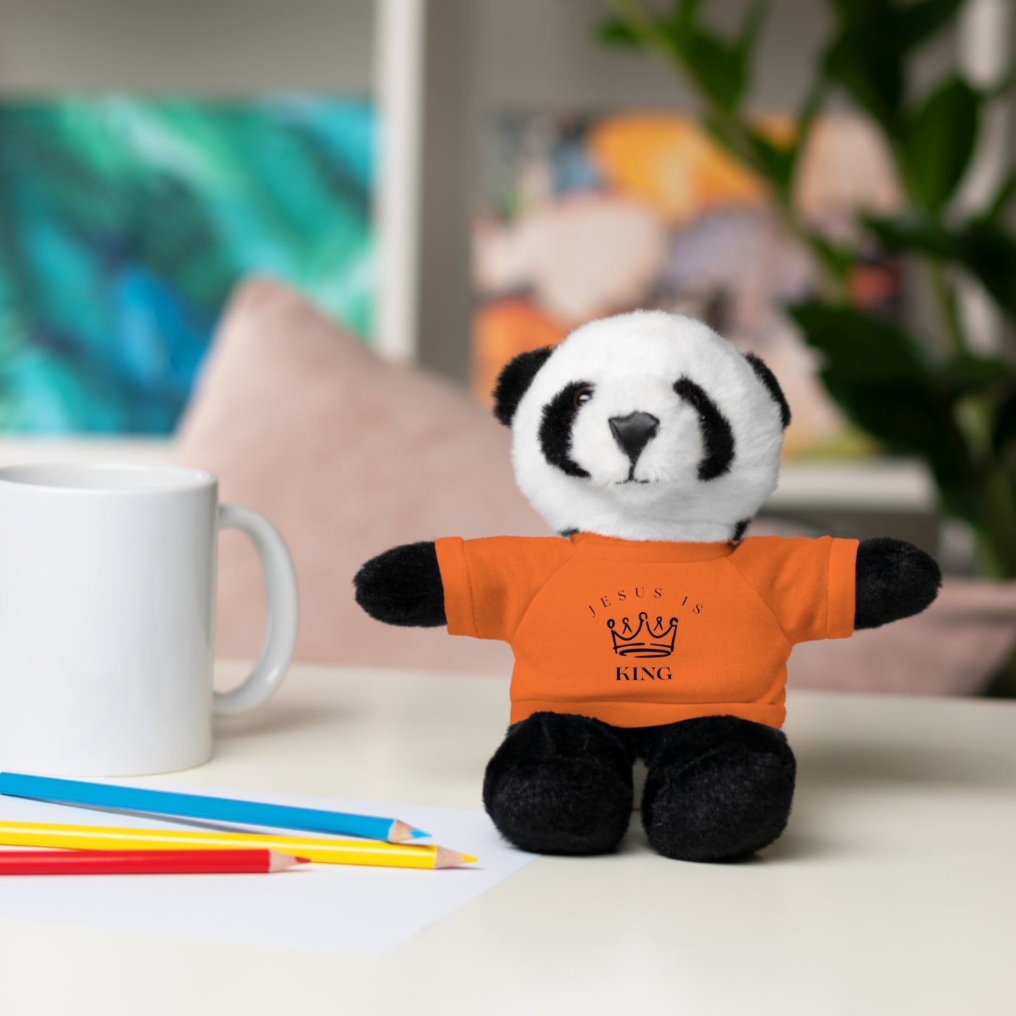 Plush Animals- Jesus is King Pattern