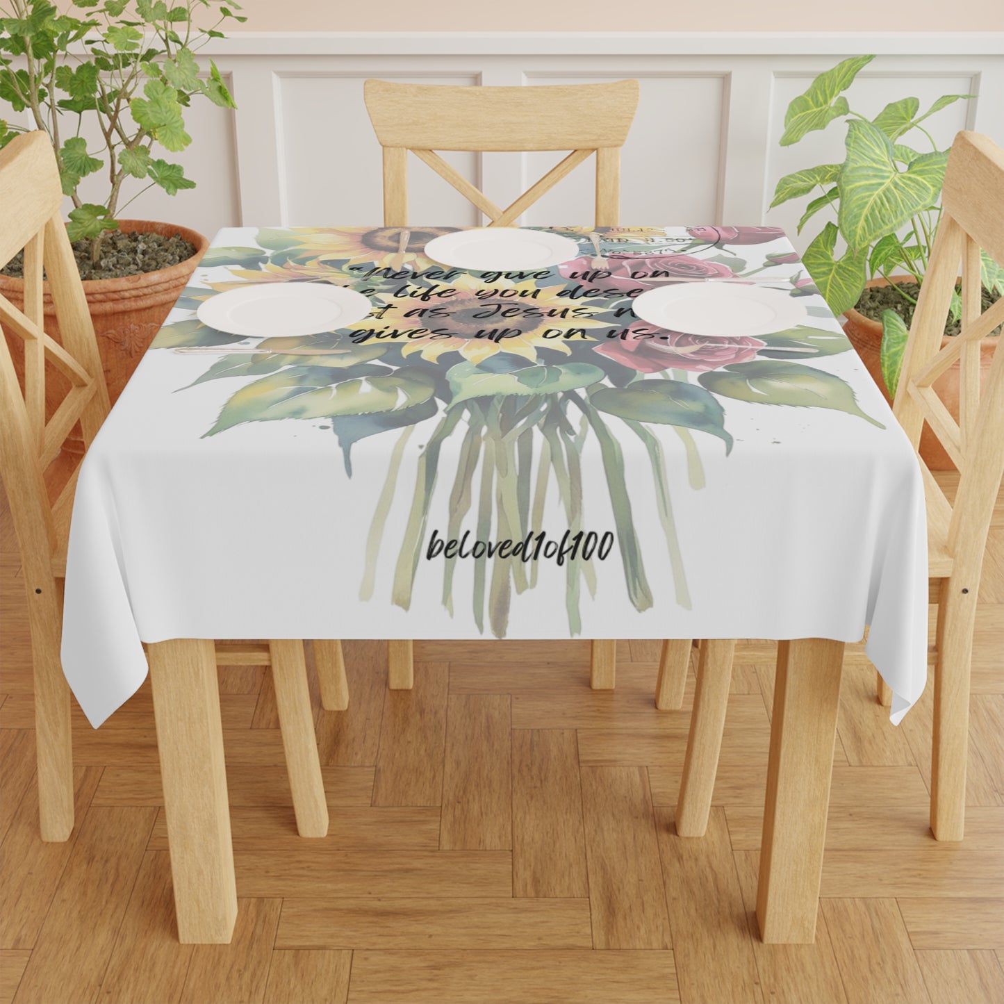 Tablecloth - Sunflower Rose Pattern