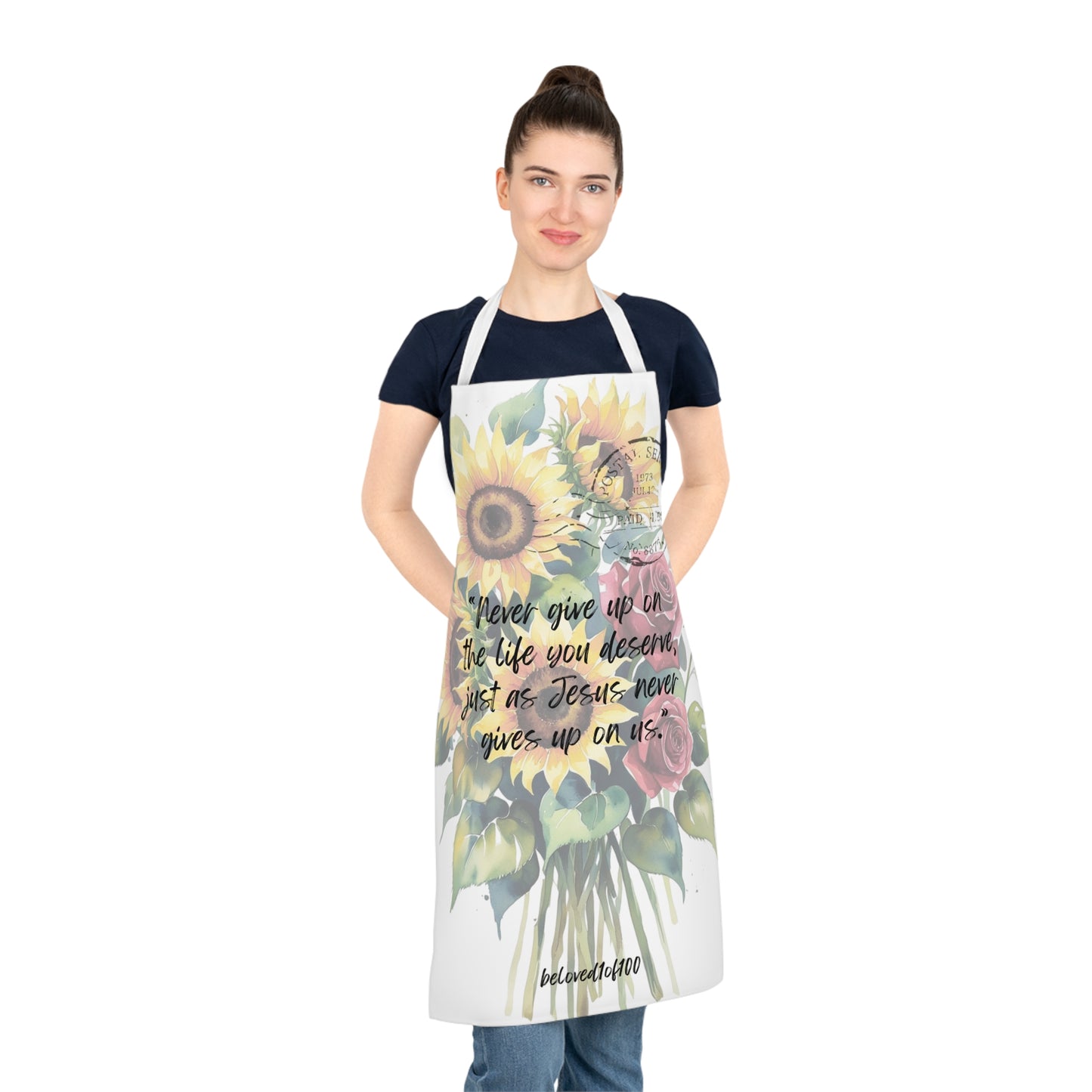 Apron - Sunflower Rose Pattern