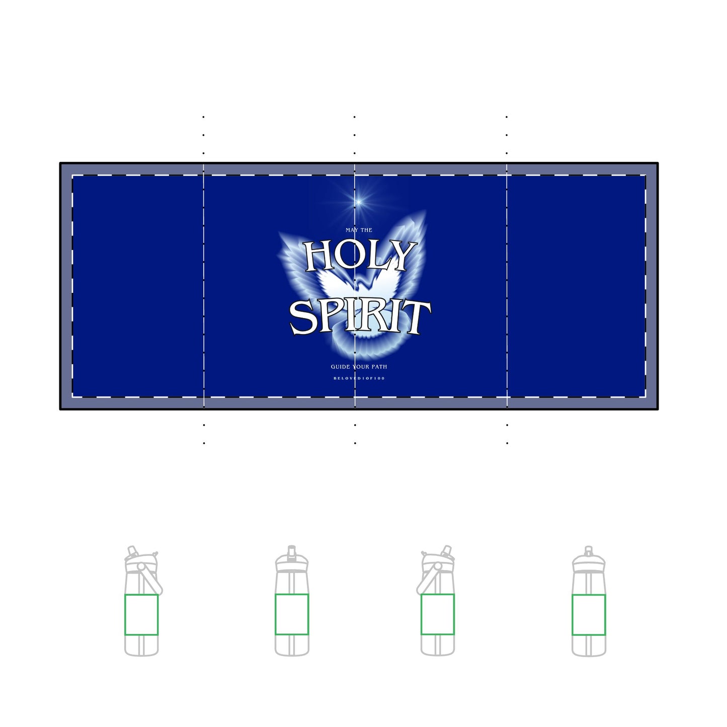 Flip Straw Water Bottle - Holy Spirit