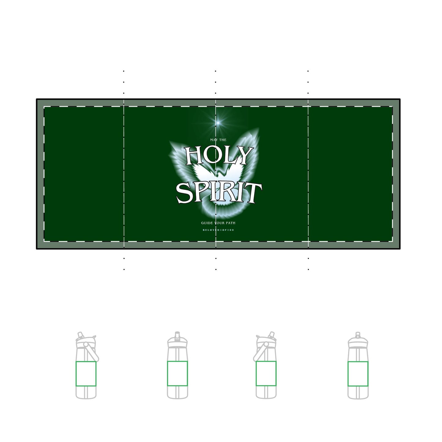 Flip Straw Water Bottle - Holy Spirit