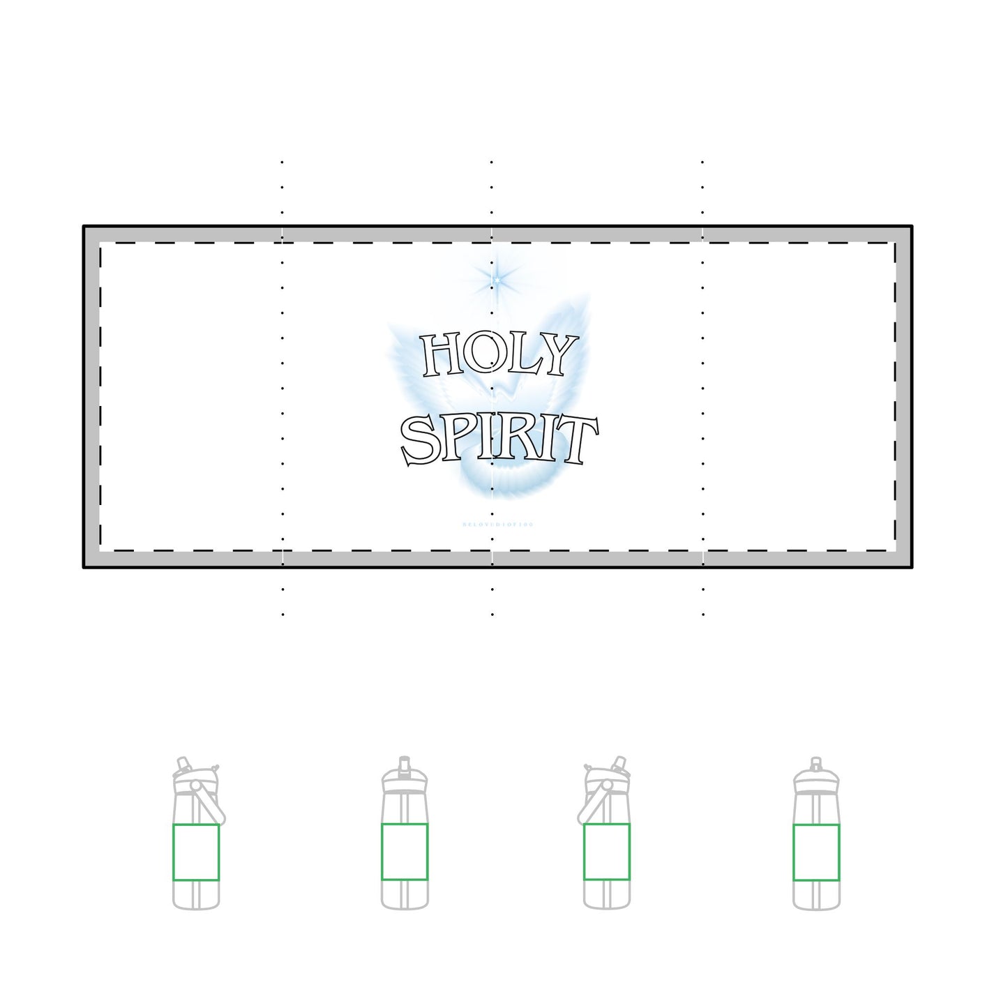 Flip Straw Water Bottle - Holy Spirit