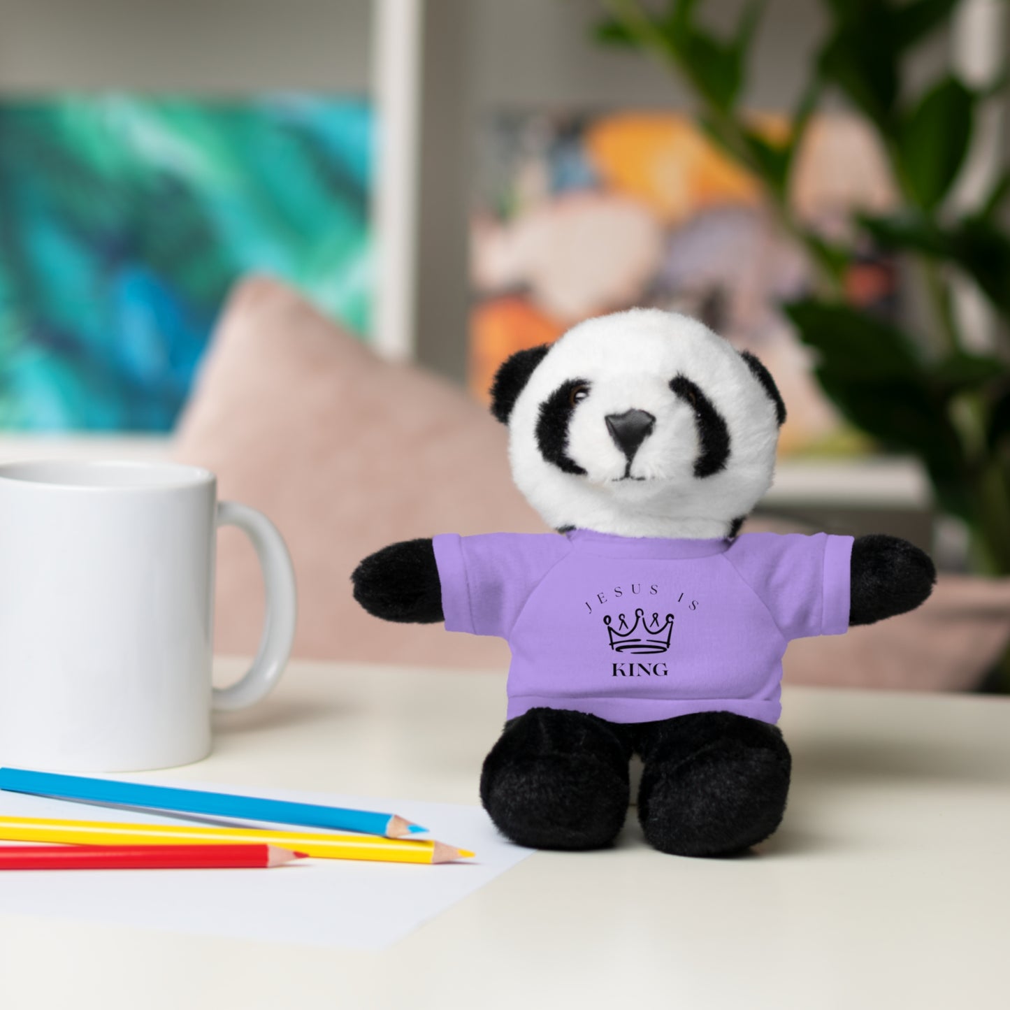 Plush Animals- Jesus is King Pattern