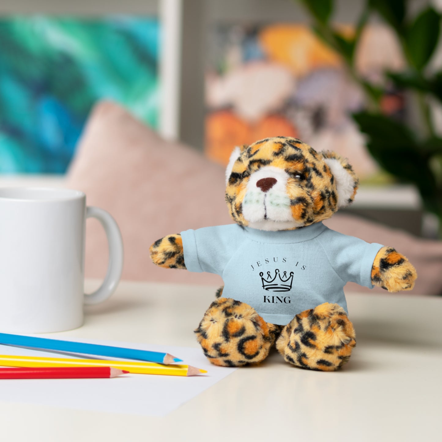 Plush Animals- Jesus is King Pattern