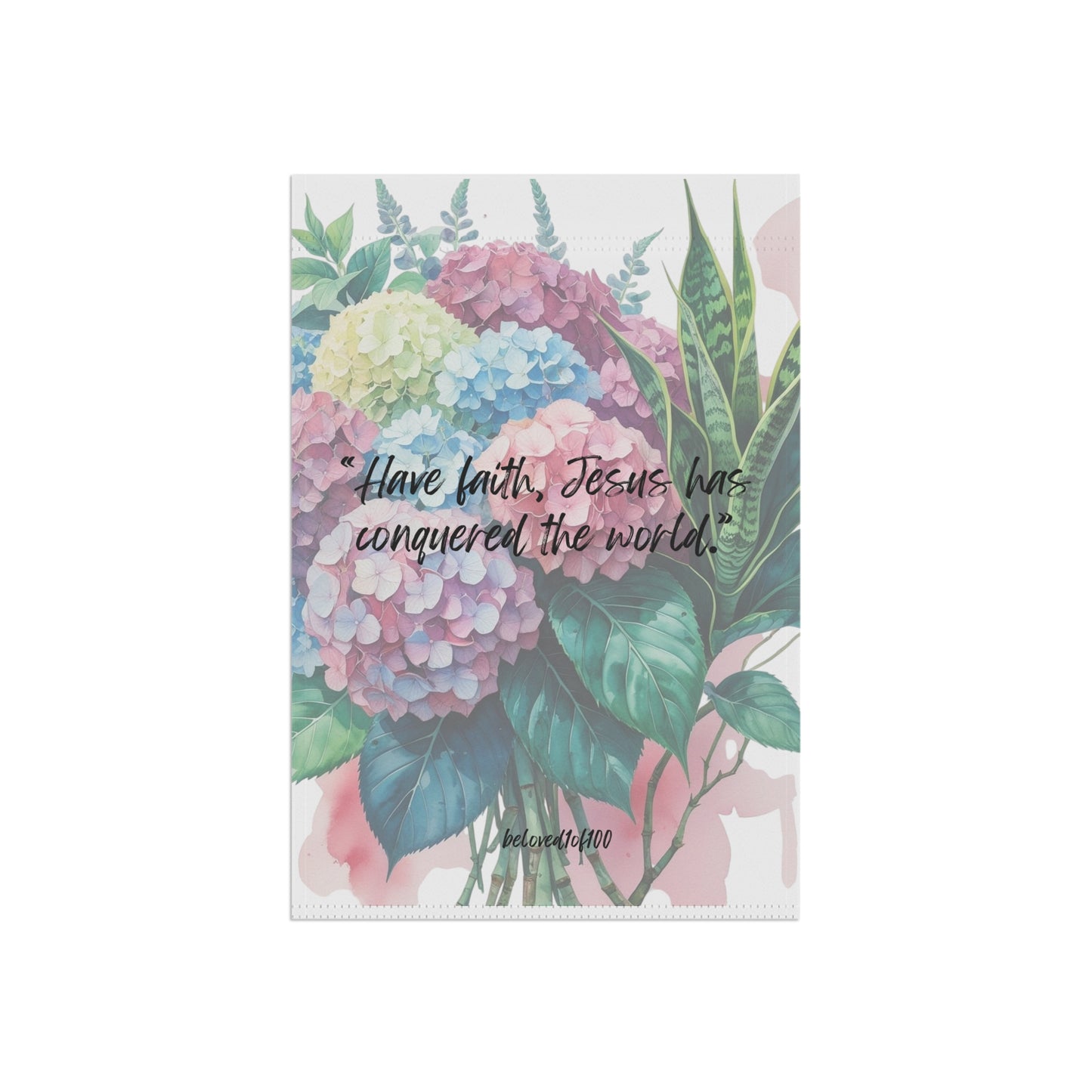 Garden & House Banner - Hydrangea Snake Plant Pattern