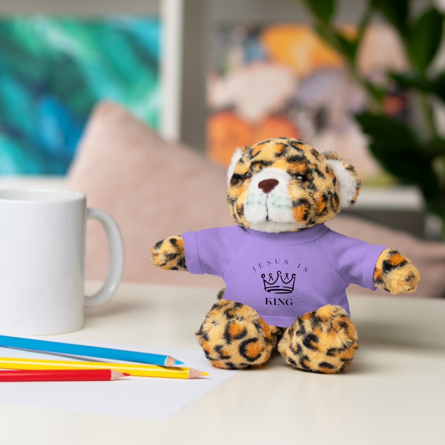 Plush Animals- Jesus is King Pattern