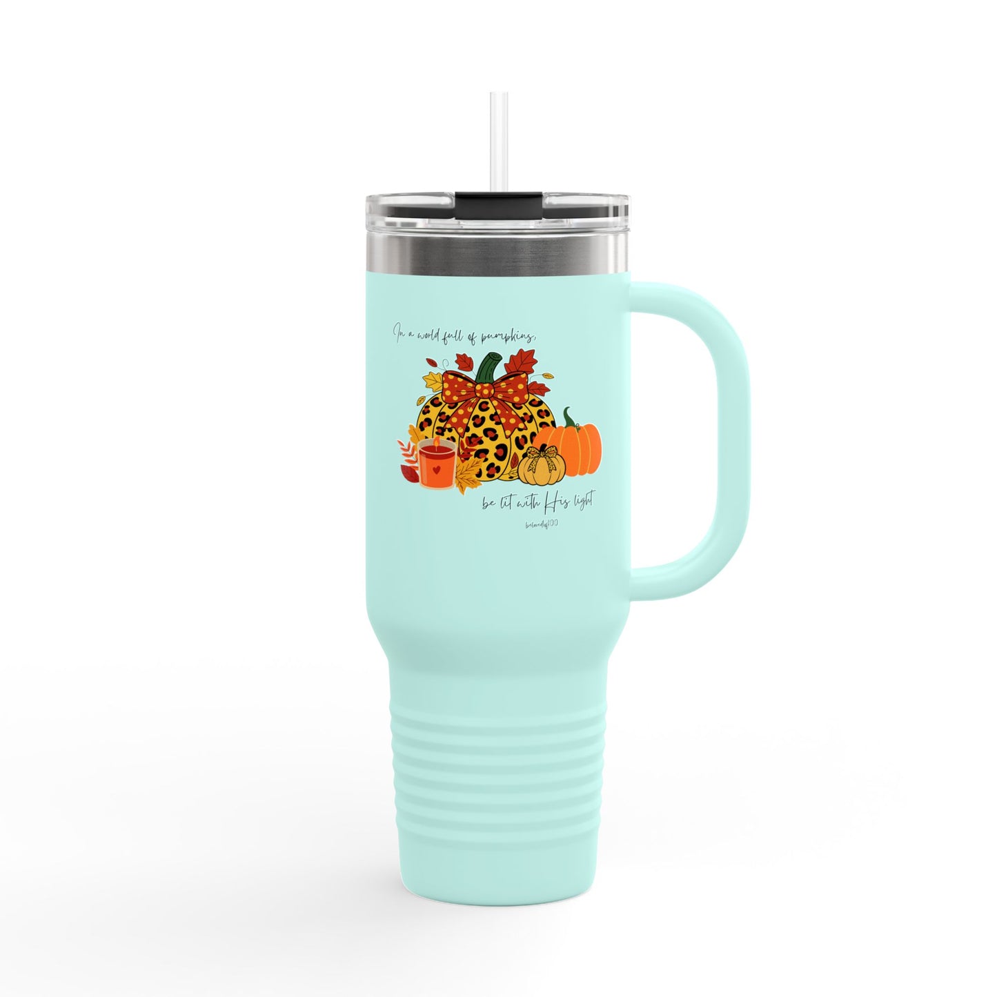 Insulated Travel Mug, 40oz - Pumpkins