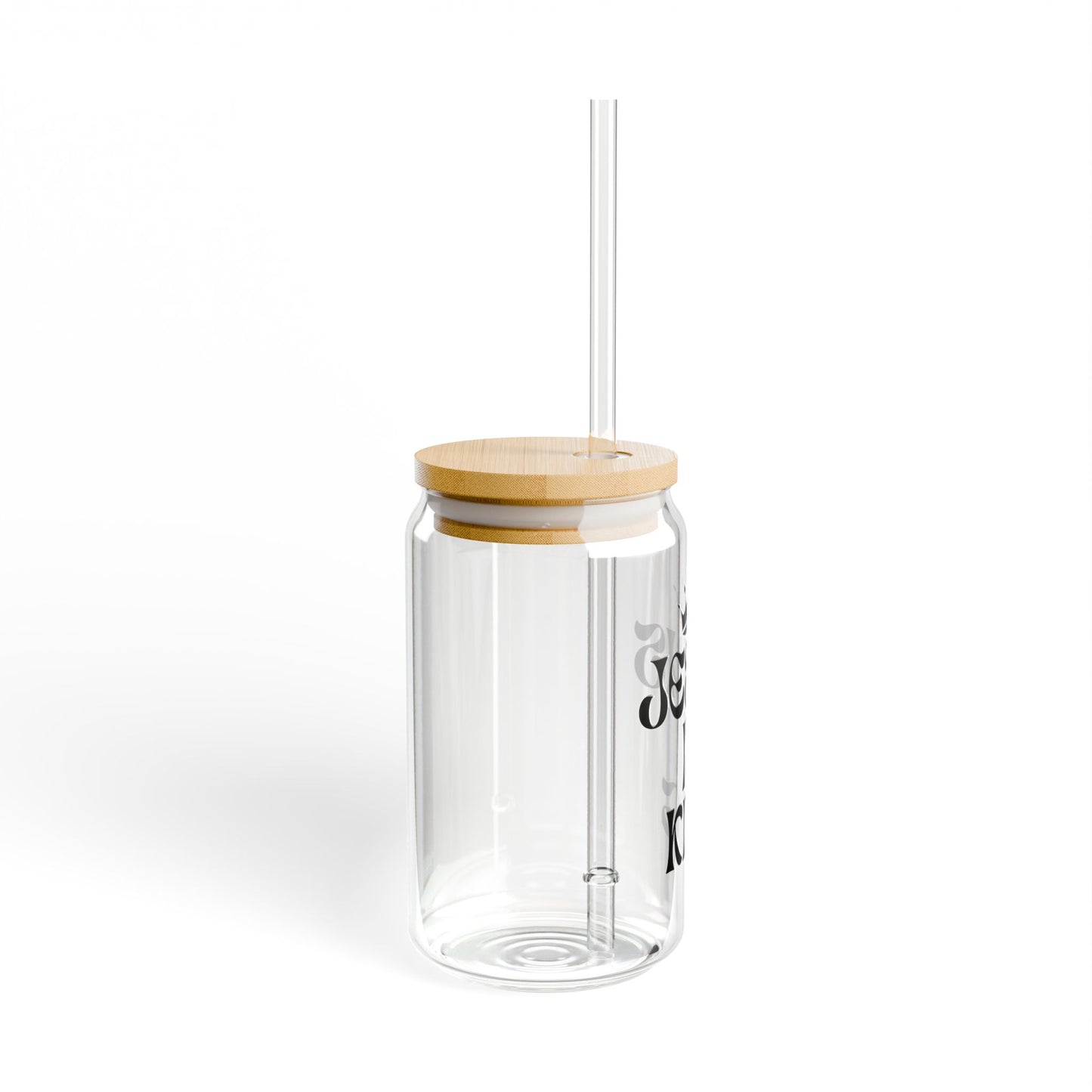 Glass Tumbler- Jesus is King Pattern