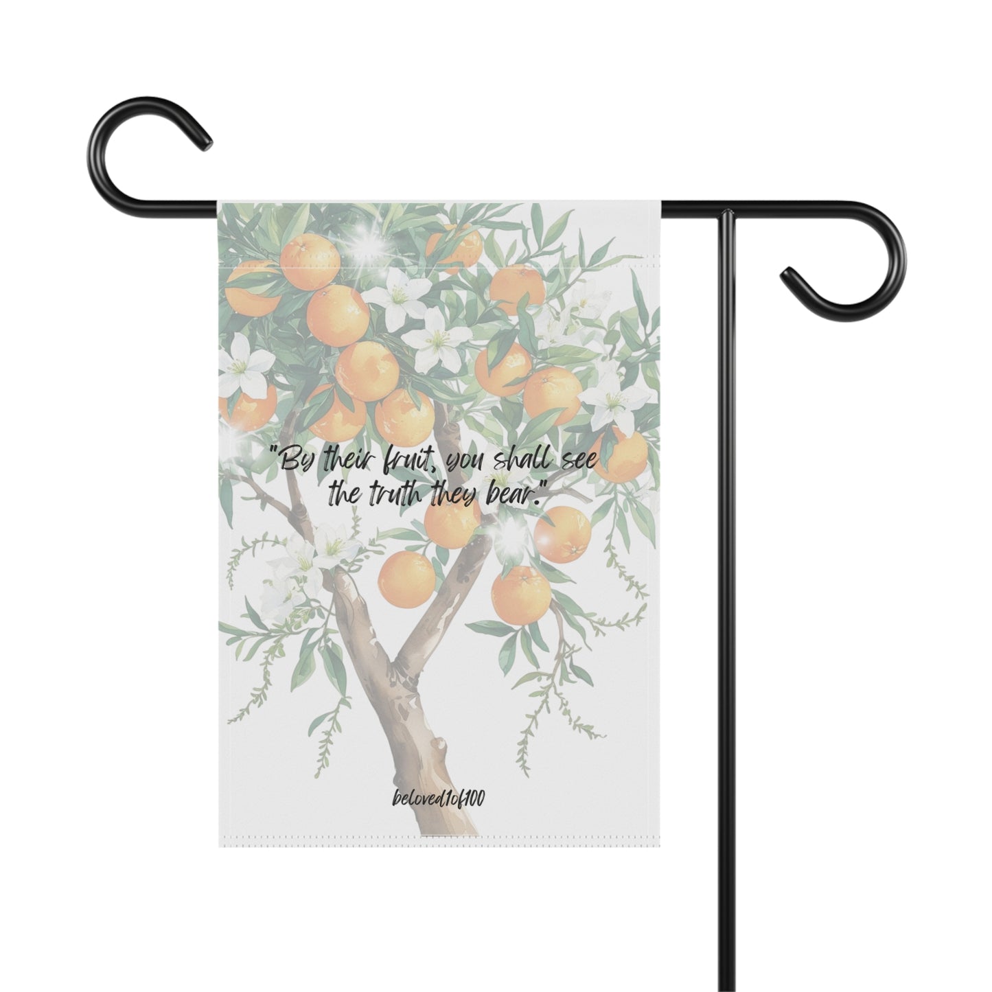 Garden & House Banner - Orange Jasmine Pattern