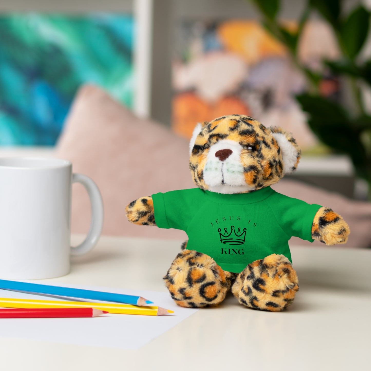 Plush Animals- Jesus is King Pattern