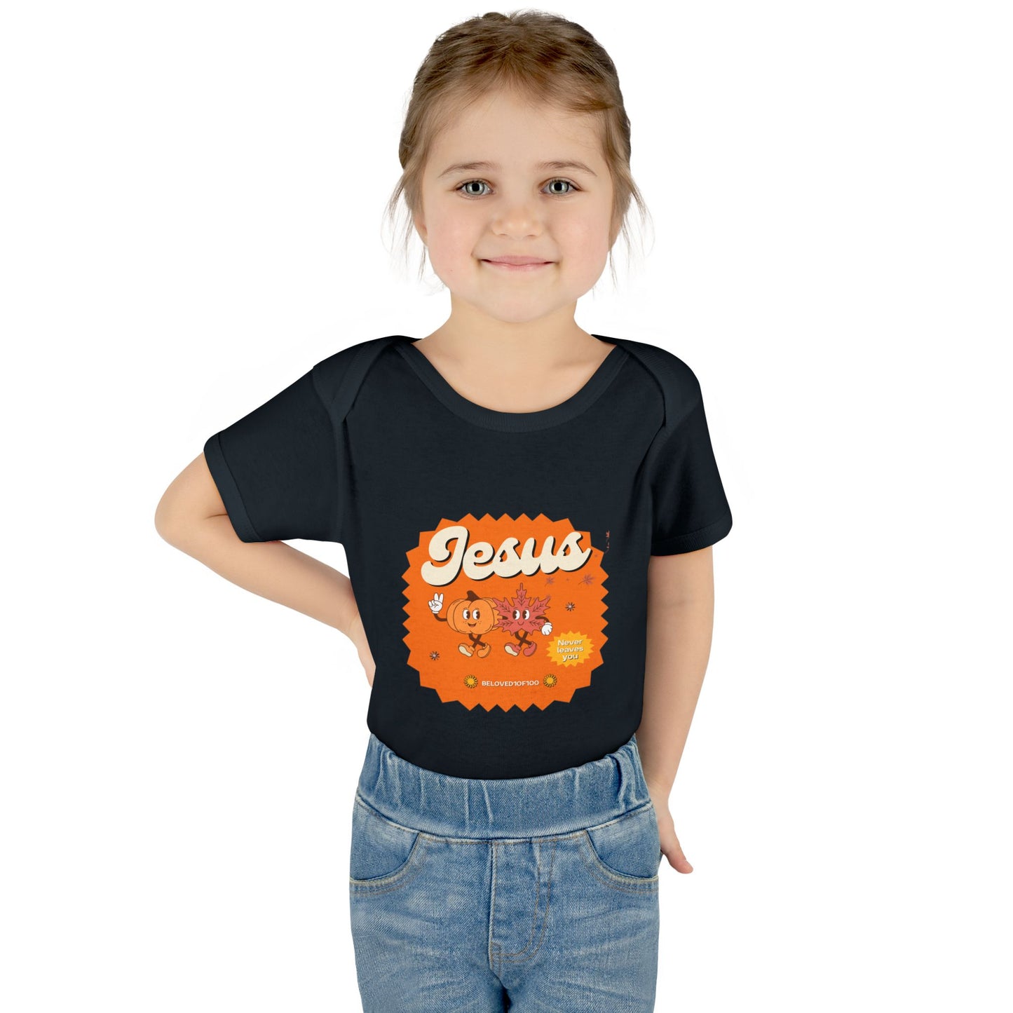 Infant/Toddler Onsie - Jesus Never Leaves