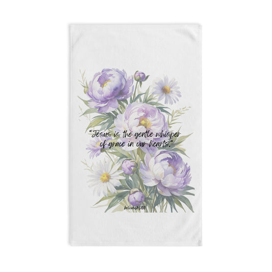 Hand Towel- Peony Daisy Pattern