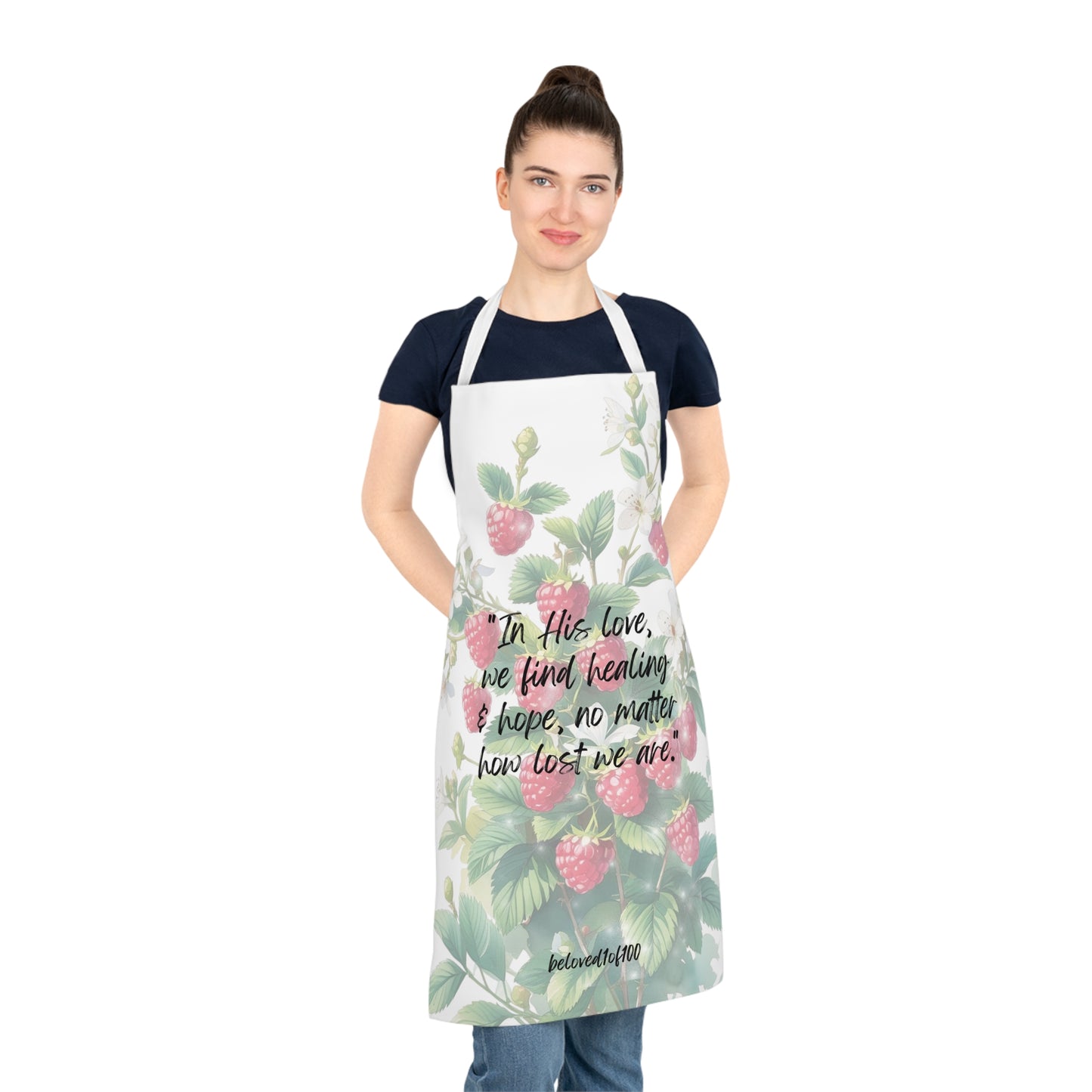 Apron - Raspberry Jasmine Pattern