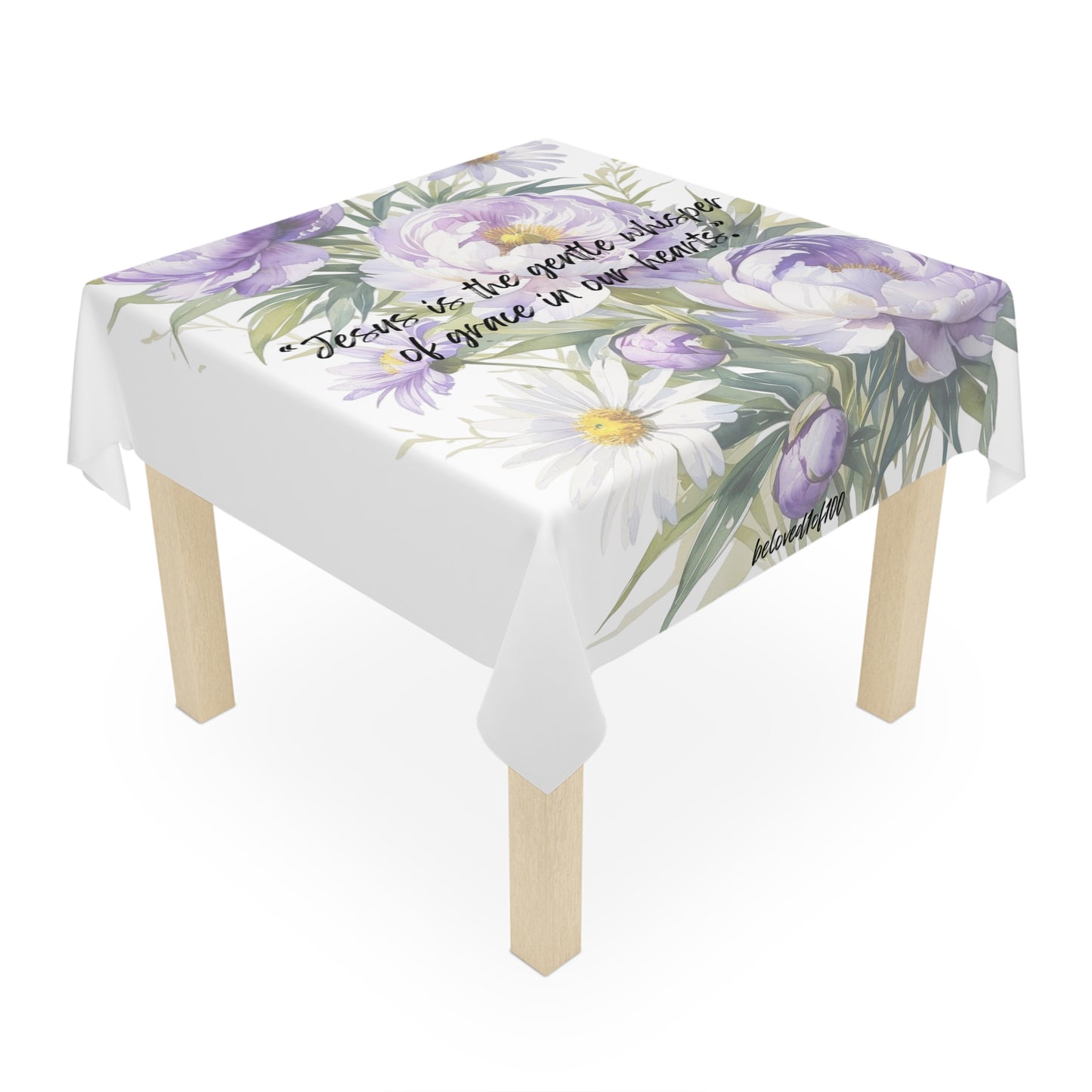 Tablecloth - Purple Lilly Pattern