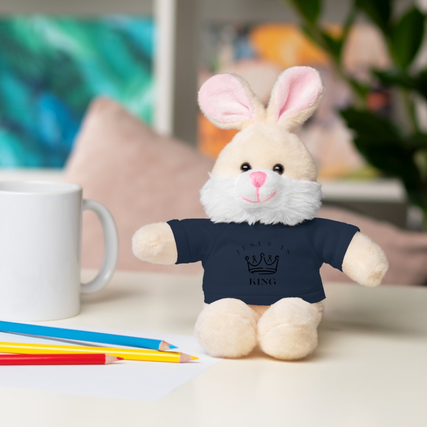 Plush Animals- Jesus is King Pattern