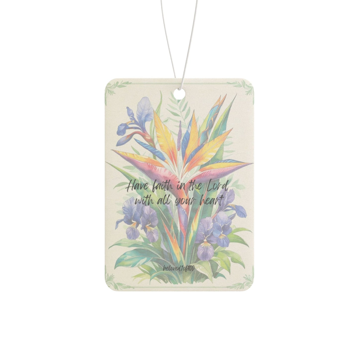 Air Freshener- Bird of Paradise African Violet Pattern