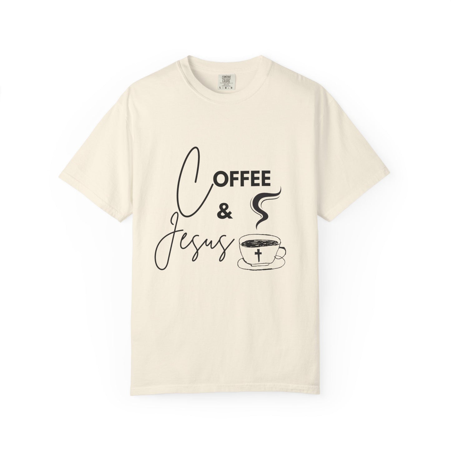 Adult Tee - Coffee & Jesus Pattern