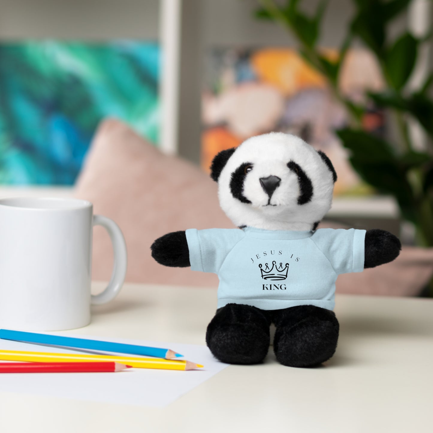 Plush Animals- Jesus is King Pattern