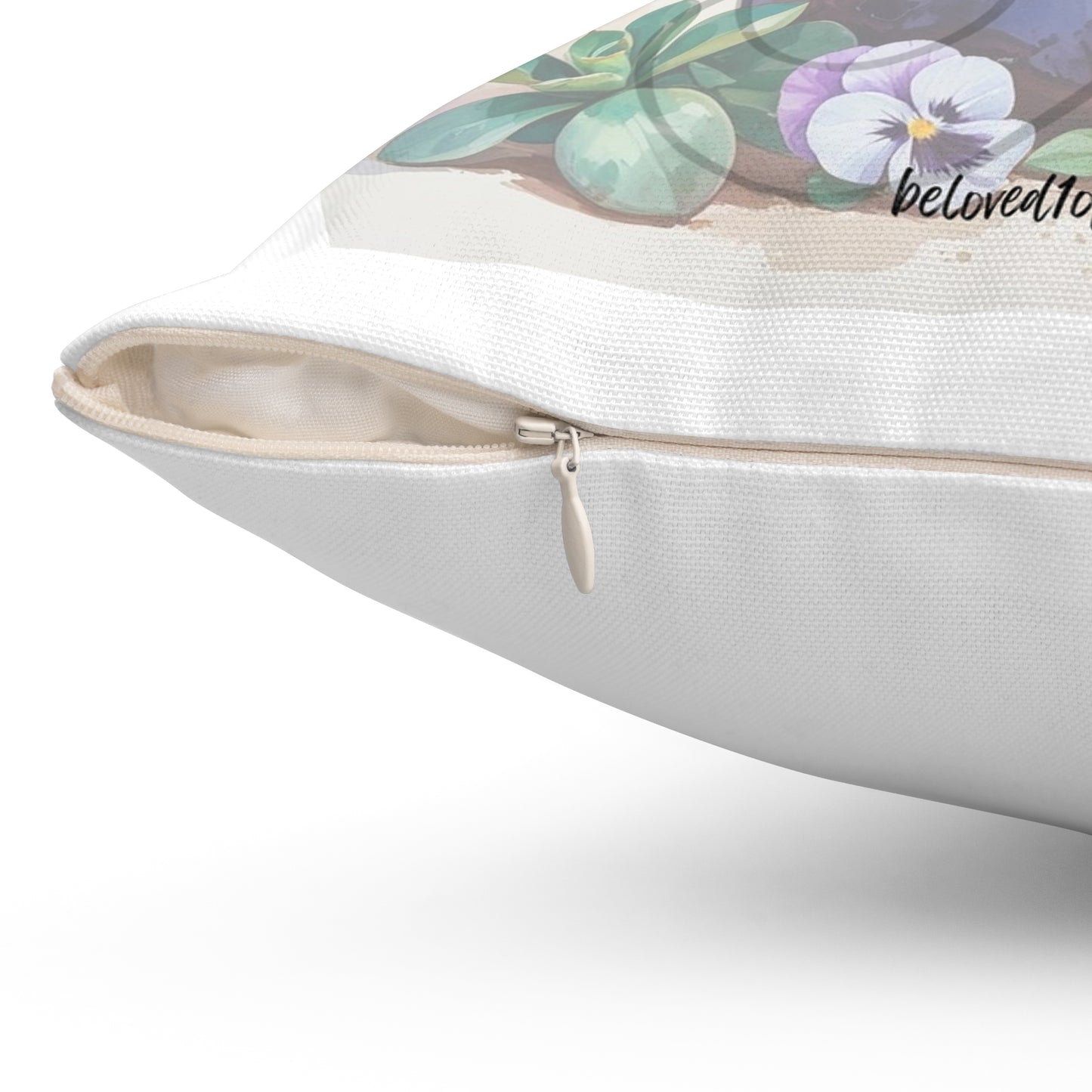 Throw Pillow- Succulent Pansy Pattern Pattern