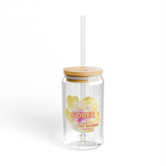 Glass Cup- Sober not hungover