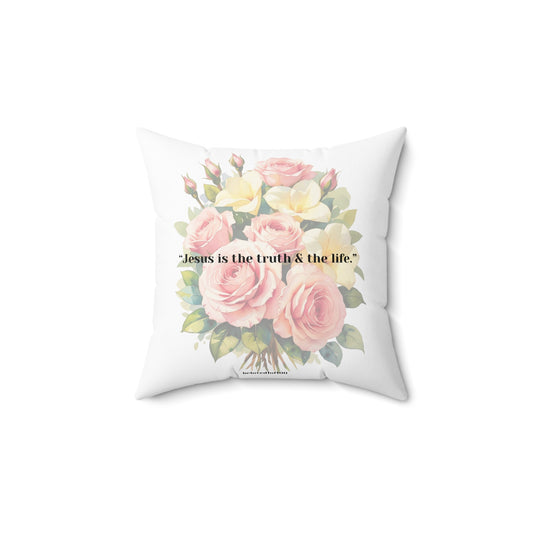 Throw Pillow- Gardenia Rose Pattern