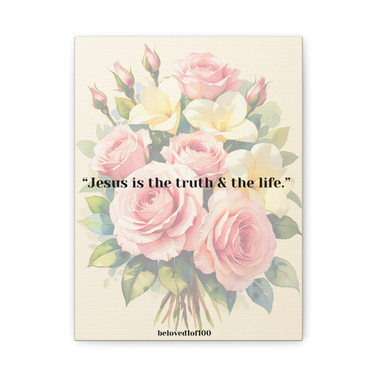 Canvas Print- Gardenia Rose Pattern