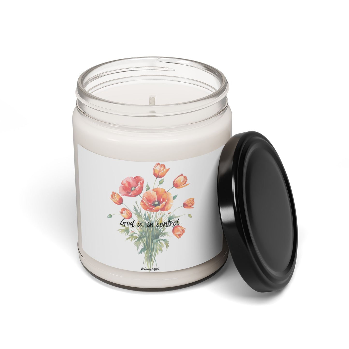 Soy Candle - Poppy Tulip Pattern
