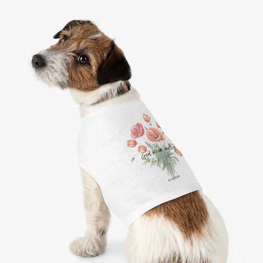 Pet Tee- Poppy Tulip Pattern