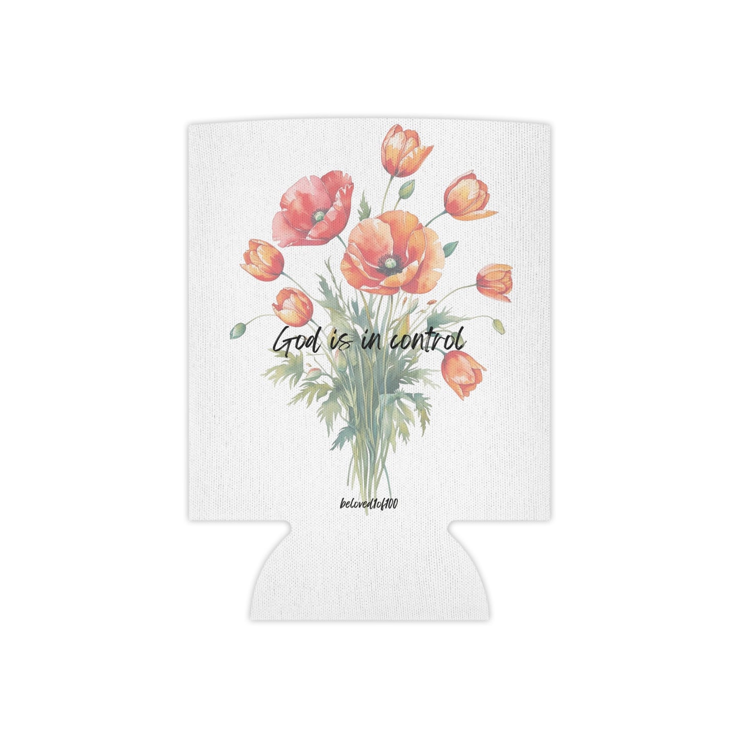 Can Cooler- Poppy Tulip Pattern