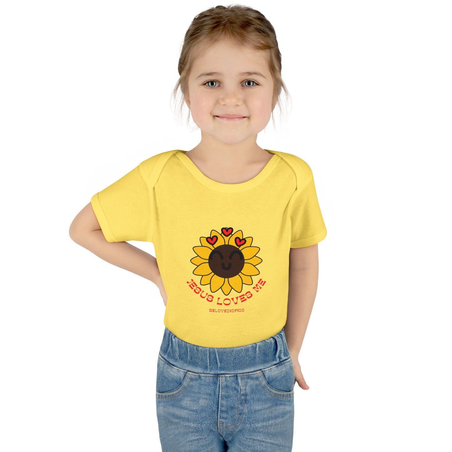 Infant/Toddler Onsie - Jesus Loves Me Sunflower