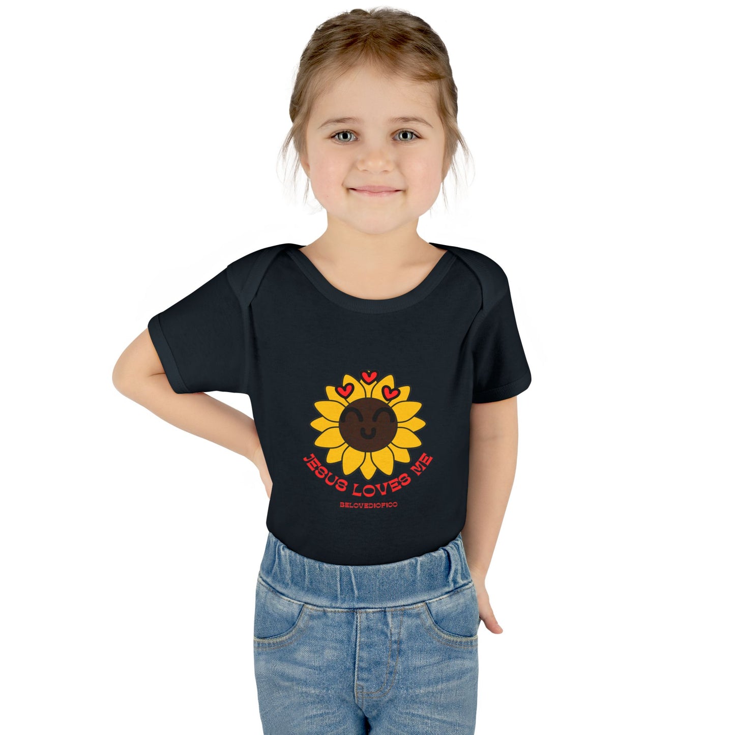 Infant/Toddler Onsie - Jesus Loves Me Sunflower