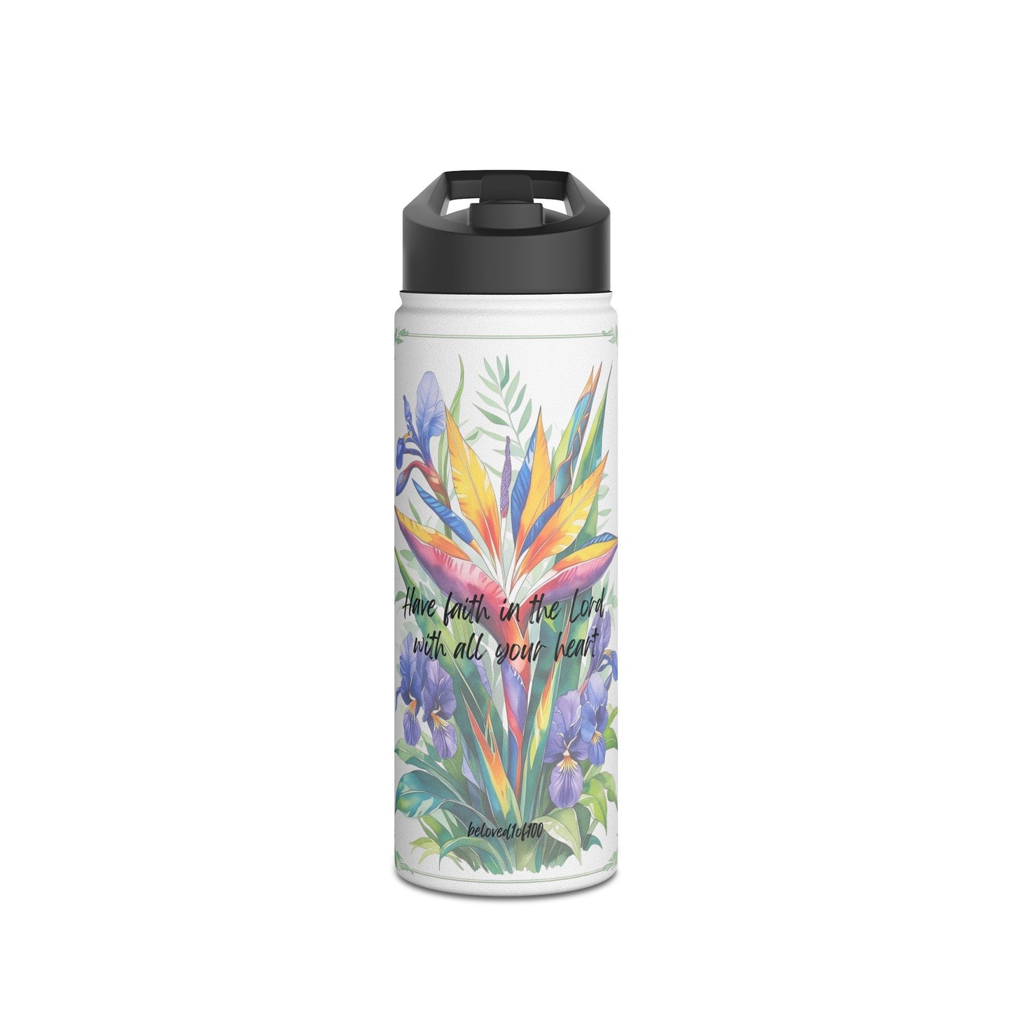 Tumbler- Bird of Paradise African Violet Pattern