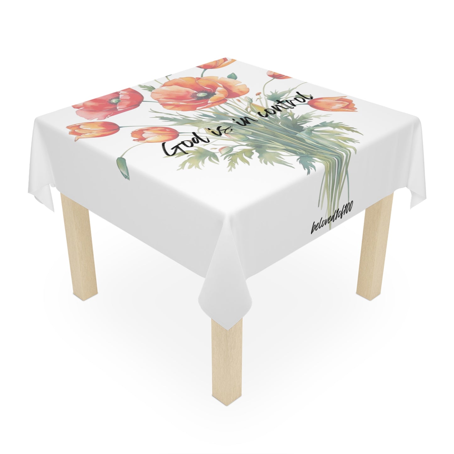 Tablecloth - Poppy Tulip Pattern