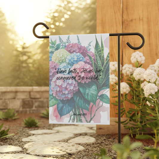 Garden & House Banner - Hydrangea Snake Plant Pattern