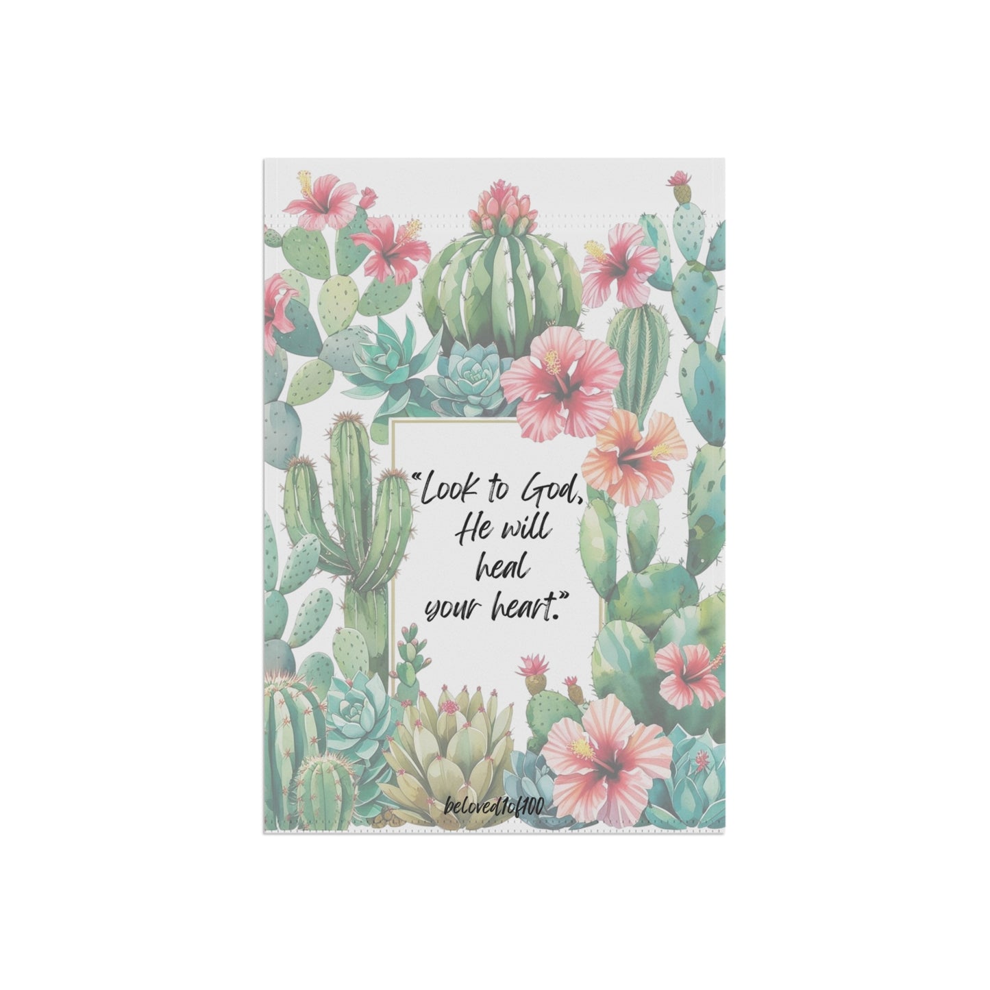 Garden & House Banner - Cactus Hibiscus Pattern