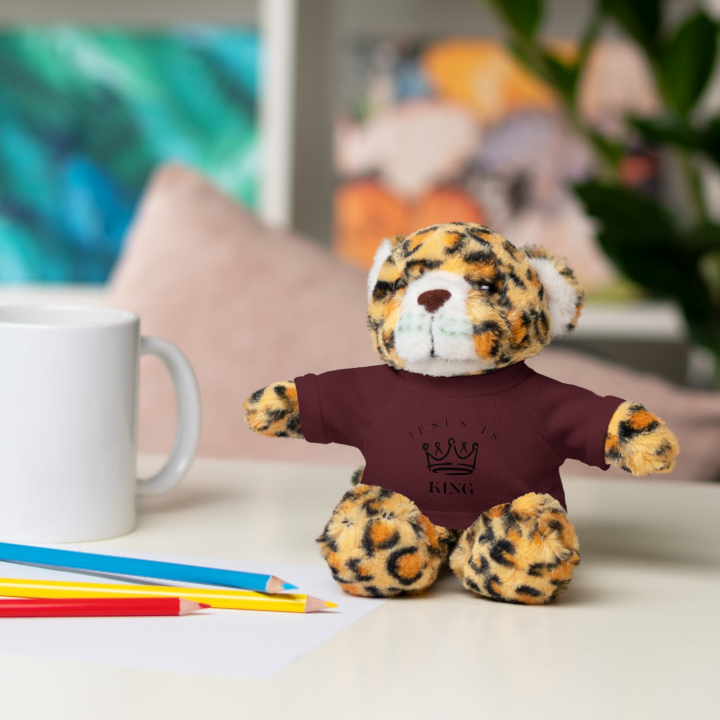 Plush Animals- Jesus is King Pattern