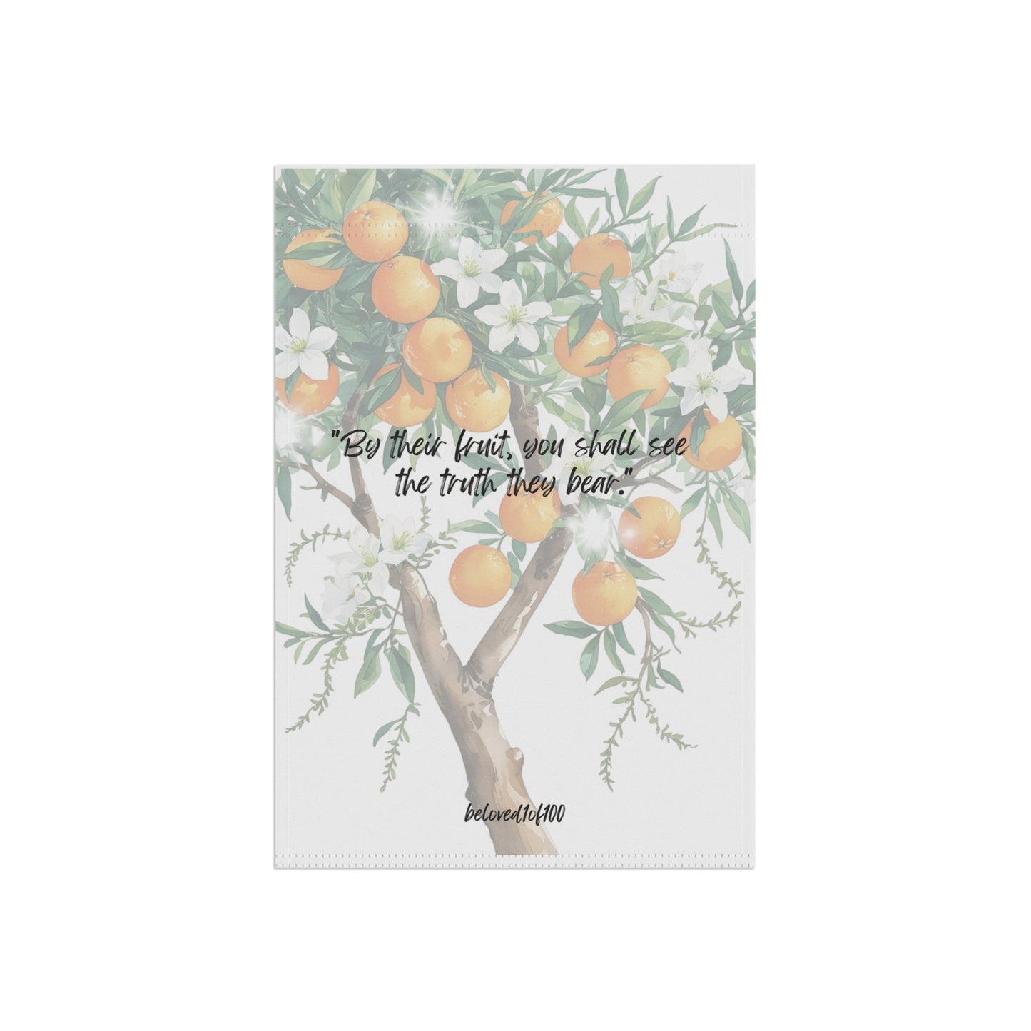 Garden & House Banner - Orange Jasmine Pattern