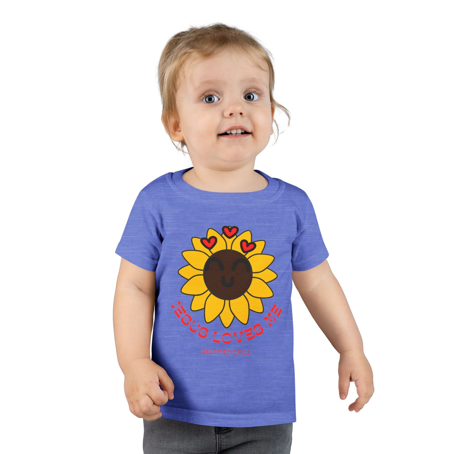 Toddler Tee - Jesus Loves Me Sunflower