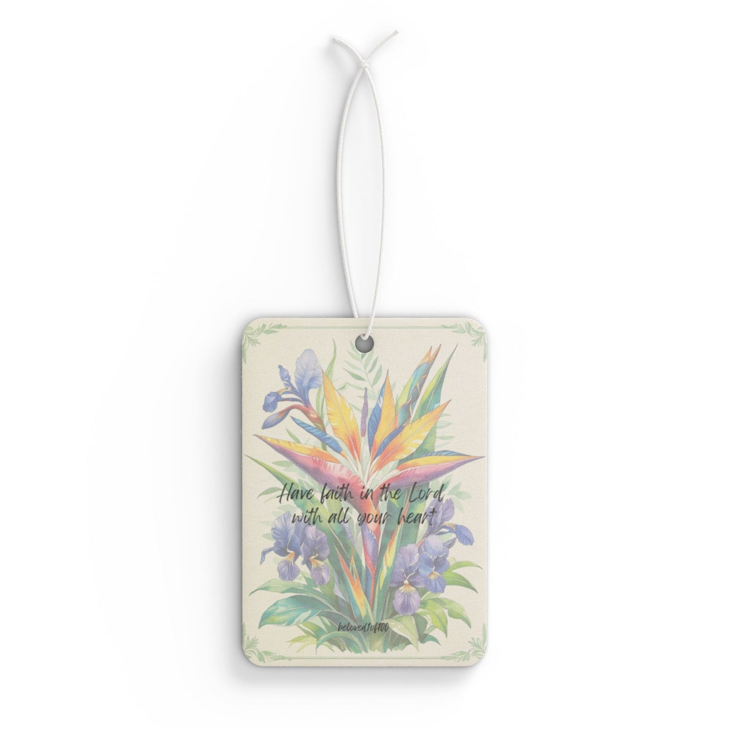 Air Freshener- Bird of Paradise African Violet Pattern