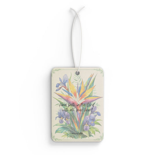 Air Freshener- Bird of Paradise African Violet Pattern