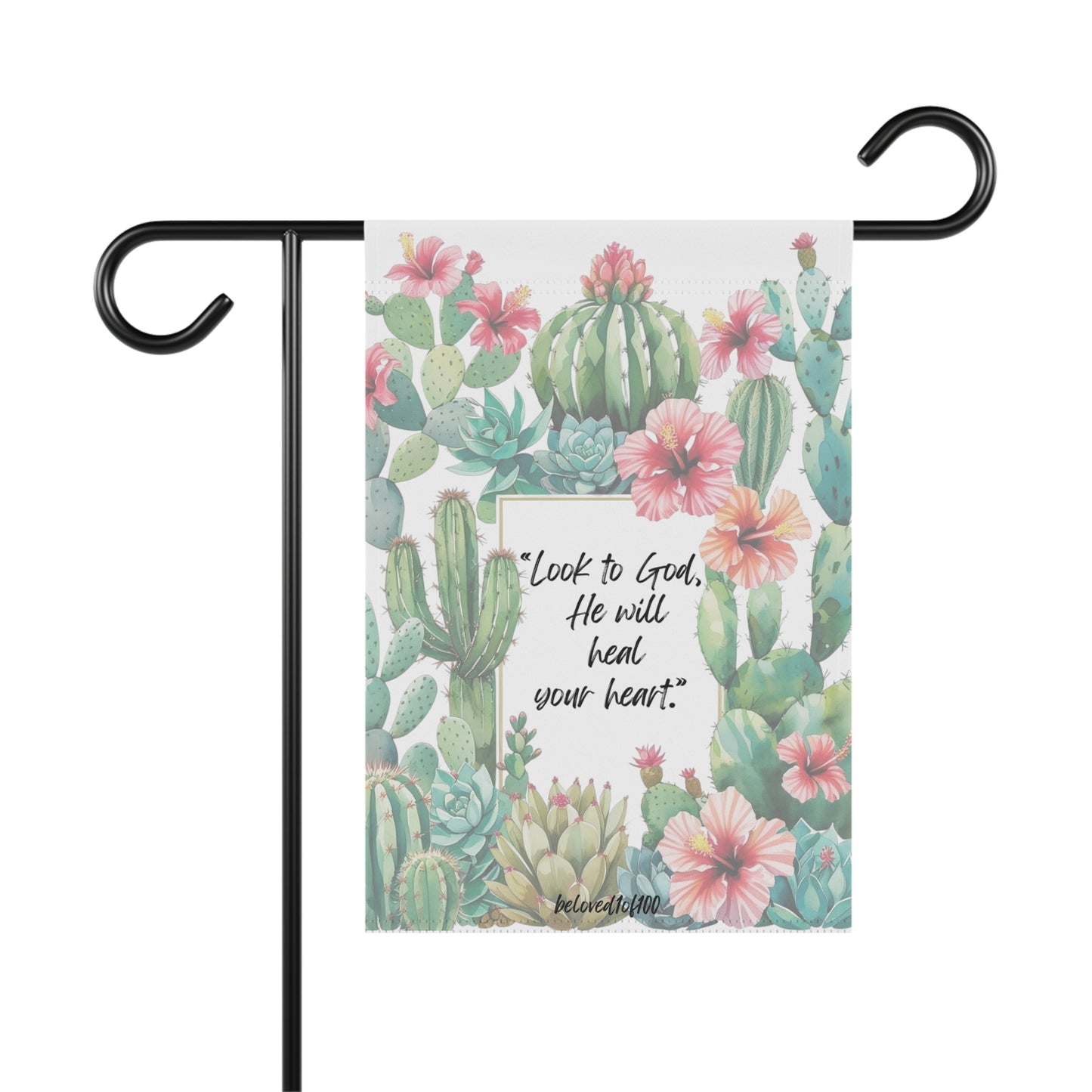 Garden & House Banner - Cactus Hibiscus Pattern